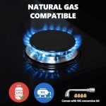 4 Burner Gas Cooktop with Glass Top, 24