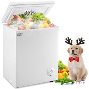 3.5 cu ft Small Chest Freezer with Adjustable Thermostat