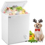3.5 cu ft Small Chest Freezer with Adjustable Thermostat