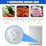 3.5 cu ft Small Chest Freezer with Adjustable Thermostat