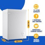 3.5 cu ft Small Chest Freezer with Adjustable Thermostat