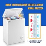 3.5 cu ft Small Chest Freezer with Adjustable Thermostat