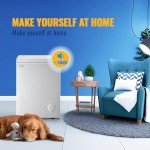 3.5 cu ft Small Chest Freezer with Adjustable Thermostat