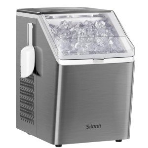 Silonn Stainless Steel Countertop Ice Maker 44lbs/Day