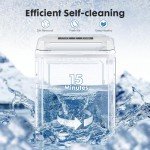 Portable Self-Cleaning Countertop Ice Maker – 9 Cubes in 6 Mins