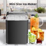 Portable Self-Cleaning Countertop Ice Maker – 9 Cubes in 6 Mins