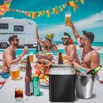 Portable Self-Cleaning Countertop Ice Maker – 9 Cubes in 6 Mins