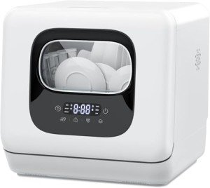 Joy Pebble Portable Countertop Dishwasher with 6 Programs