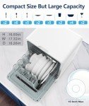 Joy Pebble Portable Countertop Dishwasher with 6 Programs