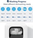 Joy Pebble Portable Countertop Dishwasher with 6 Programs