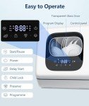 Joy Pebble Portable Countertop Dishwasher with 6 Programs