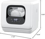 Joy Pebble Portable Countertop Dishwasher with 6 Programs