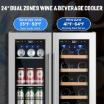 Friduo 24" Dual Zone Wine & Beverage Cooler