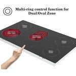 36" Electric Ceramic Cooktop with 5 Burners