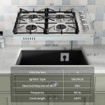 30-Inch Stainless Steel Gas Cooktop with 4 Burners