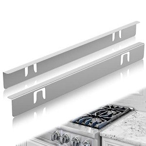 Stainless Steel Stove Gap Covers - 23.4" Silver