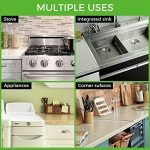 Stainless Steel Stove Gap Covers - 23.4" Silver