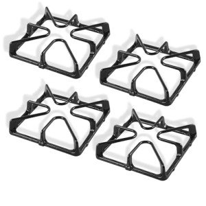 4-Pack Gas Stove Burner Grates with Protectors