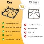 4-Pack Gas Stove Burner Grates with Protectors