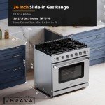 Empava 36" Gas Range with True Convection Oven