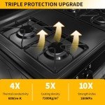 4-Pack Gas Stove Burner Grates with Protectors