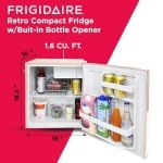 Frigidaire Retro Mini Refrigerator - Coral, 1.6 Cu Ft