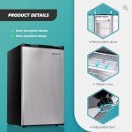 EUHOMY 3.2 Cu.Ft Mini Fridge with Freezer