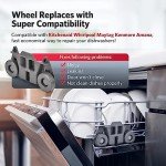 Lower Rack Dishwasher Wheels, 4 Pack Replacement