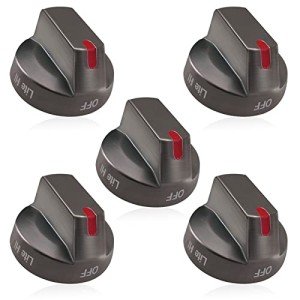 Black Stainless Steel Samsung Stove Knobs Replacement Set