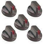 Black Stainless Steel Samsung Stove Knobs Replacement Set
