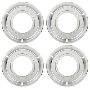 Round Range Gas Stove Drip Pans - 4 Pack