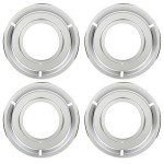 Round Range Gas Stove Drip Pans - 4 Pack