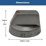 Black Stainless Steel Samsung Stove Knobs Replacement Set