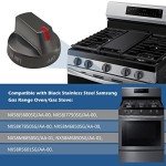 Black Stainless Steel Samsung Stove Knobs Replacement Set