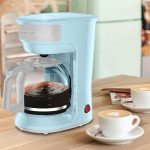 OVENTE 12-Cup Drip Coffee Maker, Light Blue