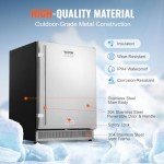 VEVOR 24-Inch Outdoor Refrigerator with Reversible Door