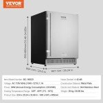 VEVOR 24-Inch Outdoor Refrigerator with Reversible Door