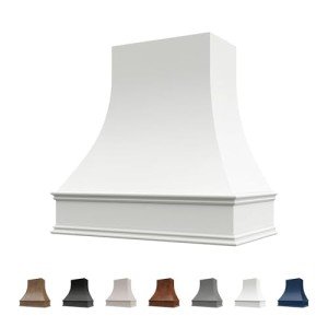 Riley & Higgs Curved Wood Range Hood Cover 31.5
