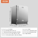 24" Indoor/Outdoor Beverage Refrigerator - 185QT Capacity