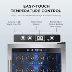 37-Bottle Stainless Steel Wine Cooler Fridge