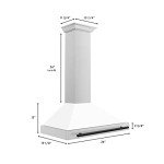ZLINE 36" Stainless Steel Range Hood with Matte Shell