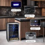 37-Bottle Stainless Steel Wine Cooler Fridge