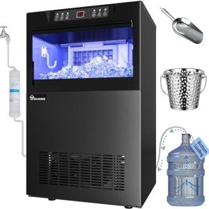 YITAHOME 100LBS Commercial Ice Maker with Bin