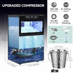 YITAHOME 100LBS Commercial Ice Maker with Bin