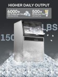 150lbs Stainless Steel Commercial Ice Maker Machine