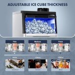 Under Counter Stainless Steel Ice Maker, 80LBS/24H