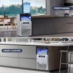 Under Counter Stainless Steel Ice Maker, 80LBS/24H