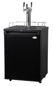 Kegco Three Faucet Homebrew Kegerator - Matte Black