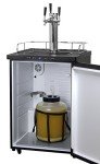 Kegco Three Faucet Homebrew Kegerator - Matte Black