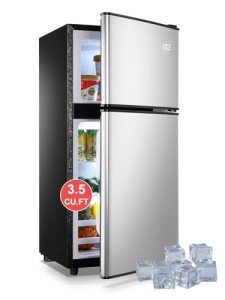 Compact 3.5 Cu.Ft Silver Refrigerator with Freezer